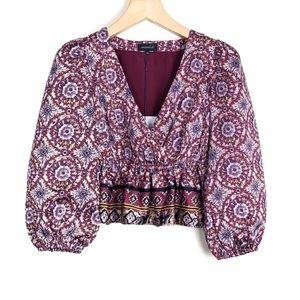 Revolve NWT Majorelle Floral Cropped Blouse
